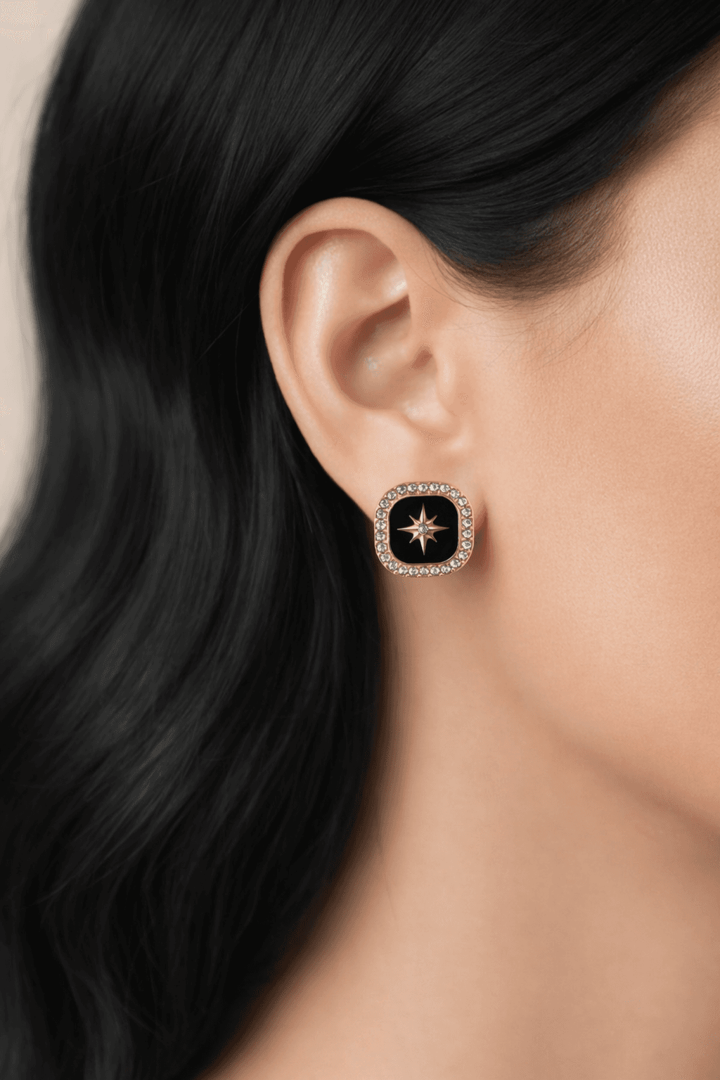 Black Emery Earrings
