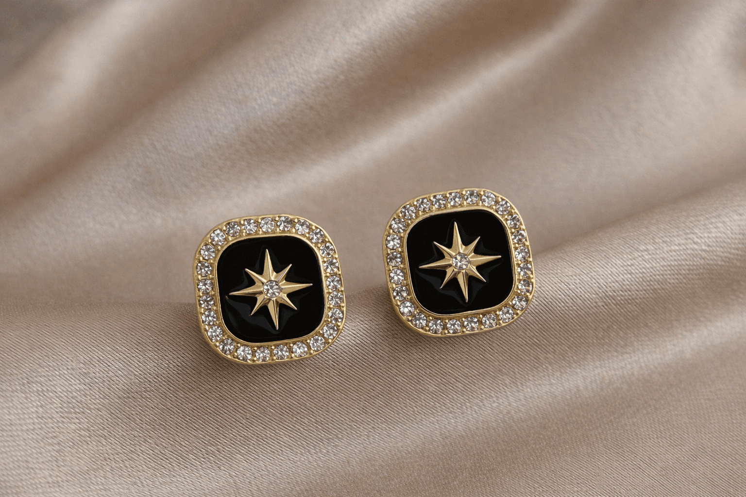 Black Emery Earrings