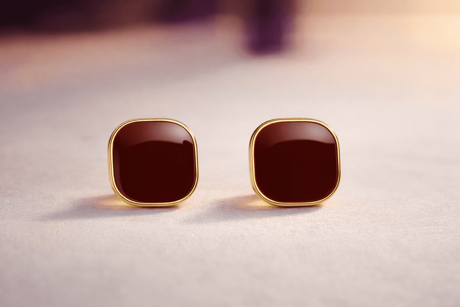 Vintage Red Wine Earrings