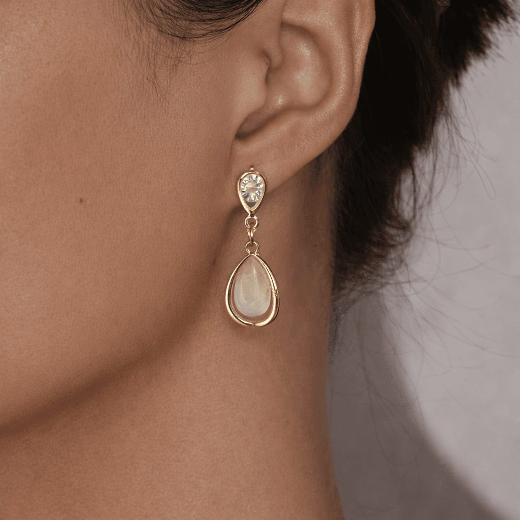 Gold Plated Tear Drop Earrings