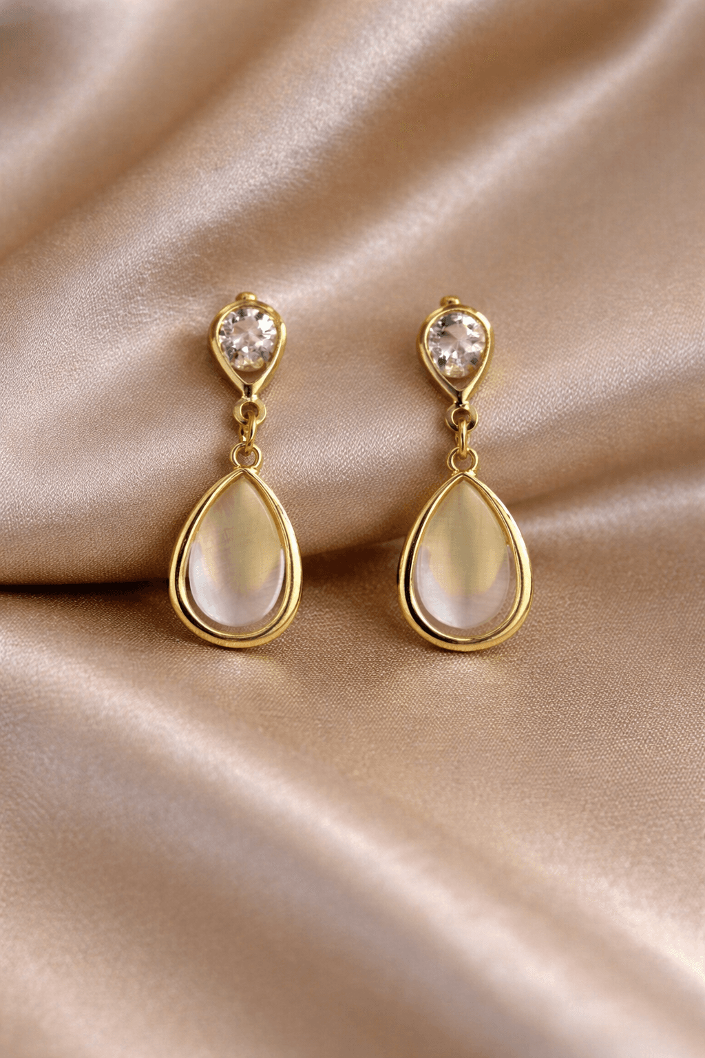 Gold Plated Tear Drop Earrings