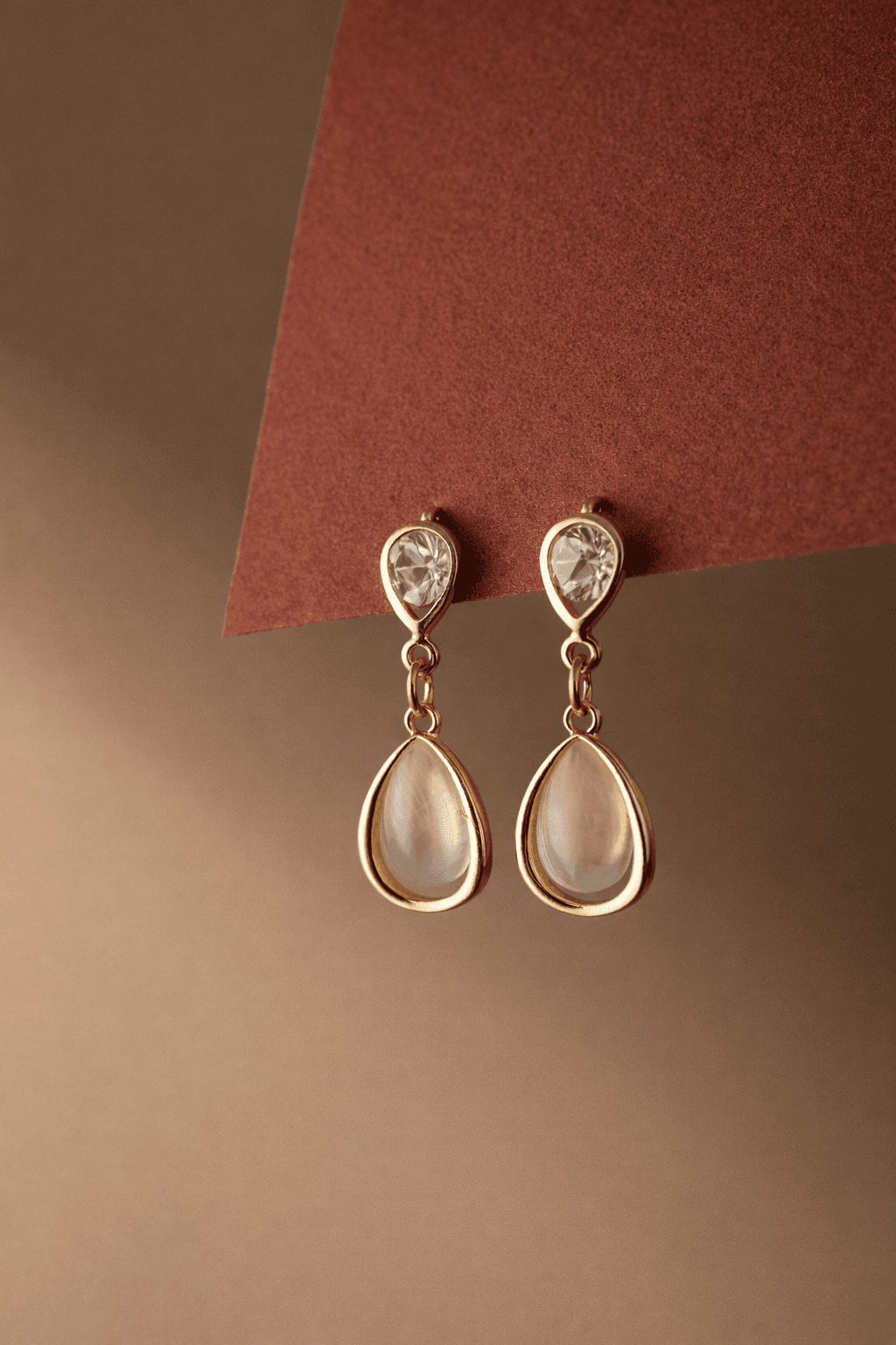 Gold Plated Tear Drop Earrings