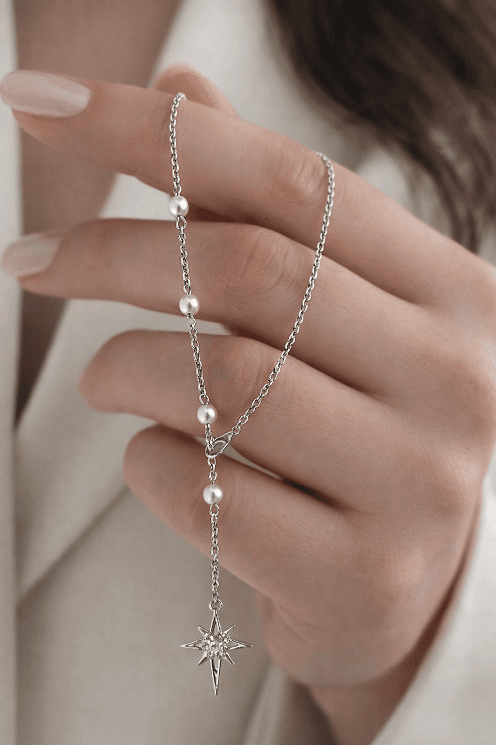 Star Lariat Drop Necklace