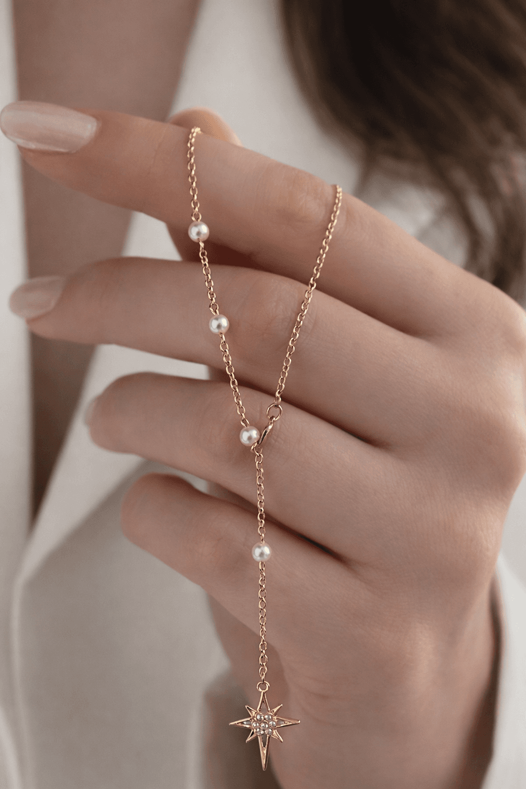 Star Lariat Drop Necklace