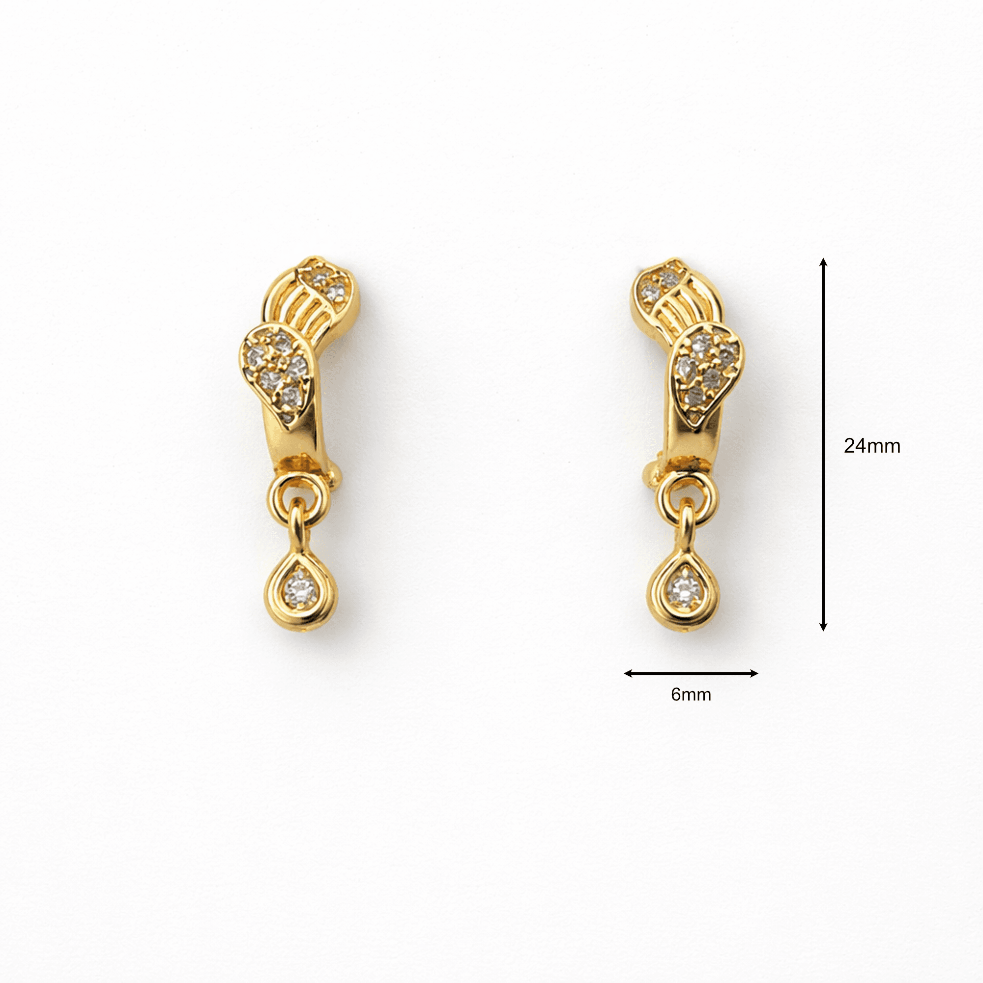 Trendy Artificial Gold-Tone Earrings Combo for Women & Girls (4 Pairs)