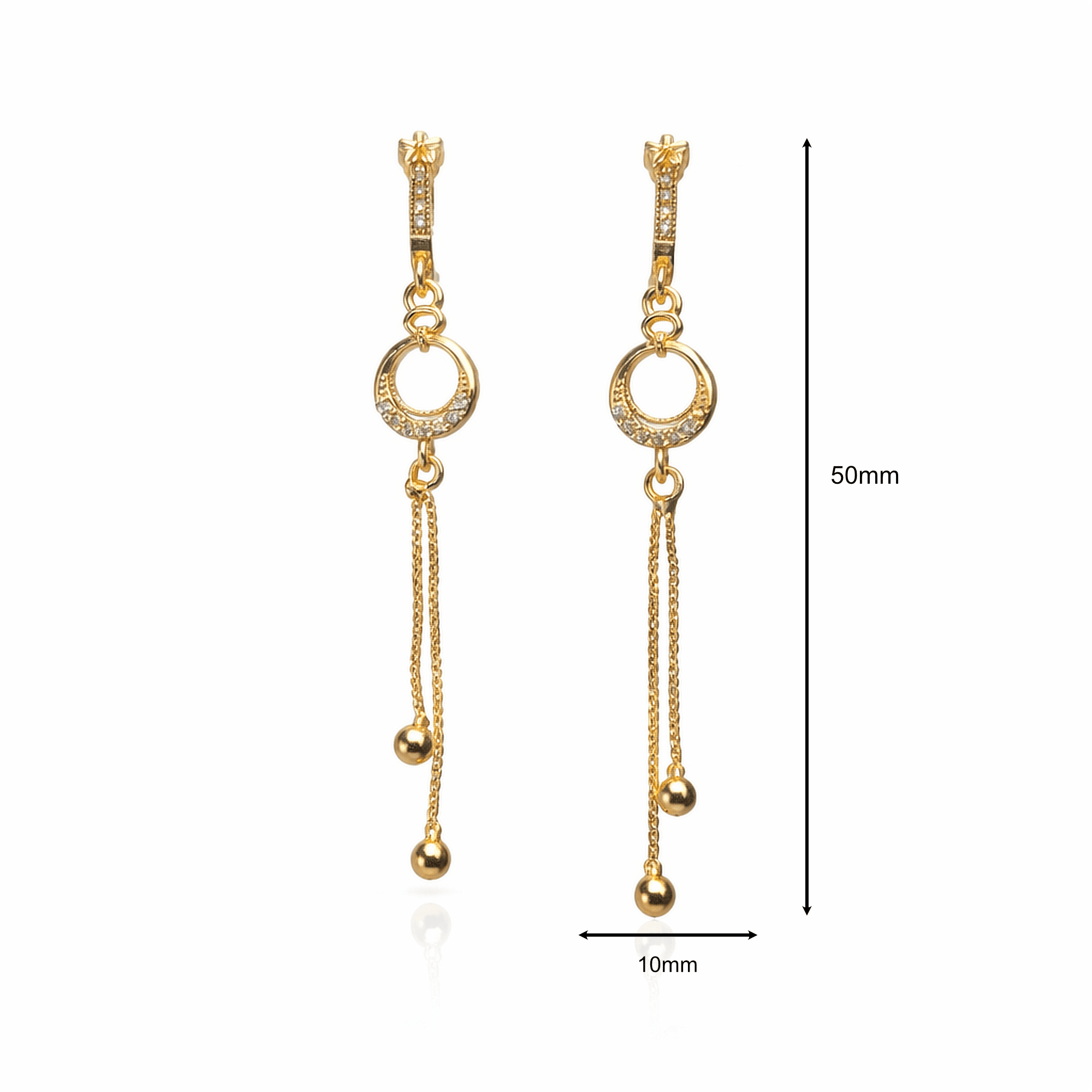 Stylish Artificial Gold-Tone Earrings Combo for Women (Set of 4 Pairs) 