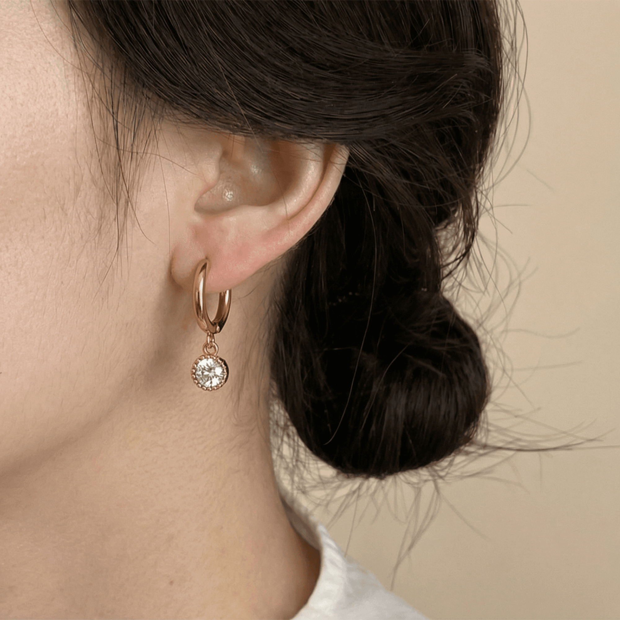 Gold Plated Hoop & Stud Earrings Combo Set for Women | Elegant Green & Clear Stones