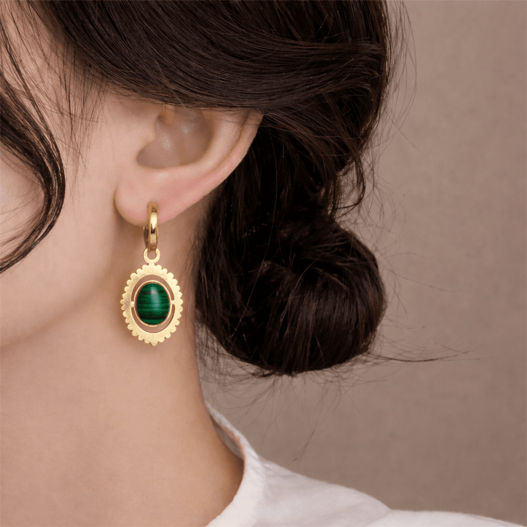 Gold Plated Green Stone Drop & Crystal Butterfly Stud Earrings Combo Set for Women