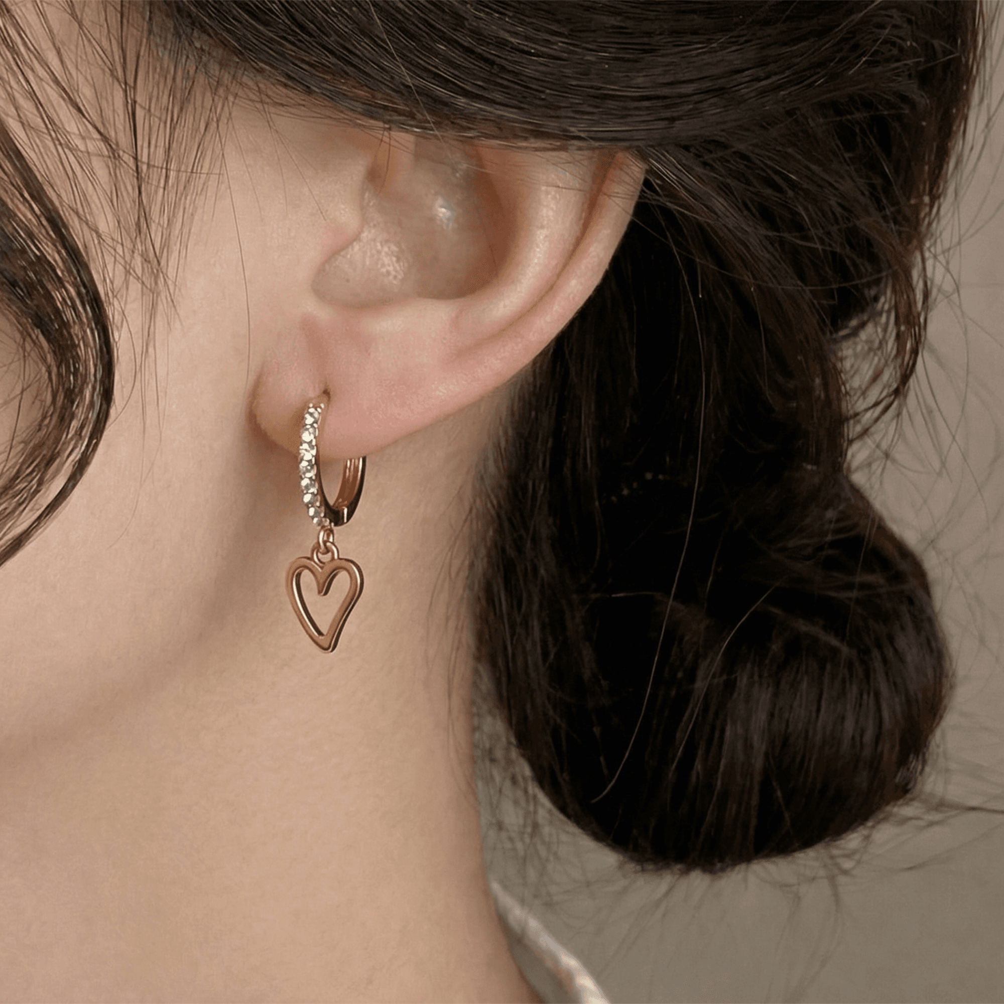 Gold Plated Hoop Earrings Combo Set for Women | Heart Drop, Pineapple Charm & Crystal Hoops