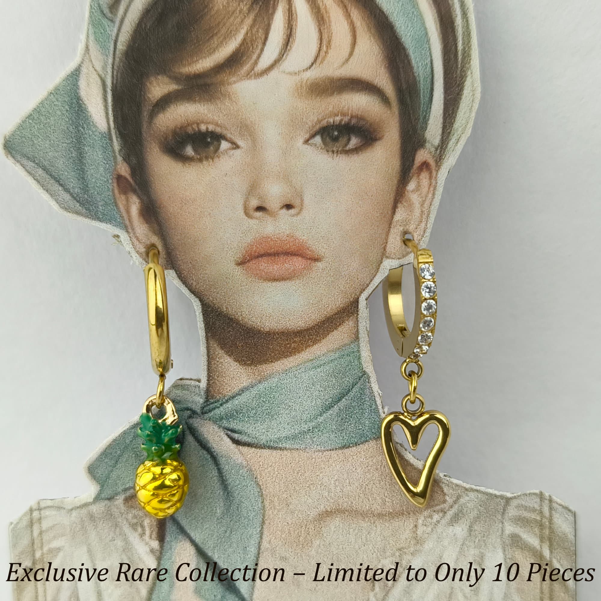 Anti Tarnish Gold Plated Mismatch Earrings for Women Hoop Dangle Trendy Earrings