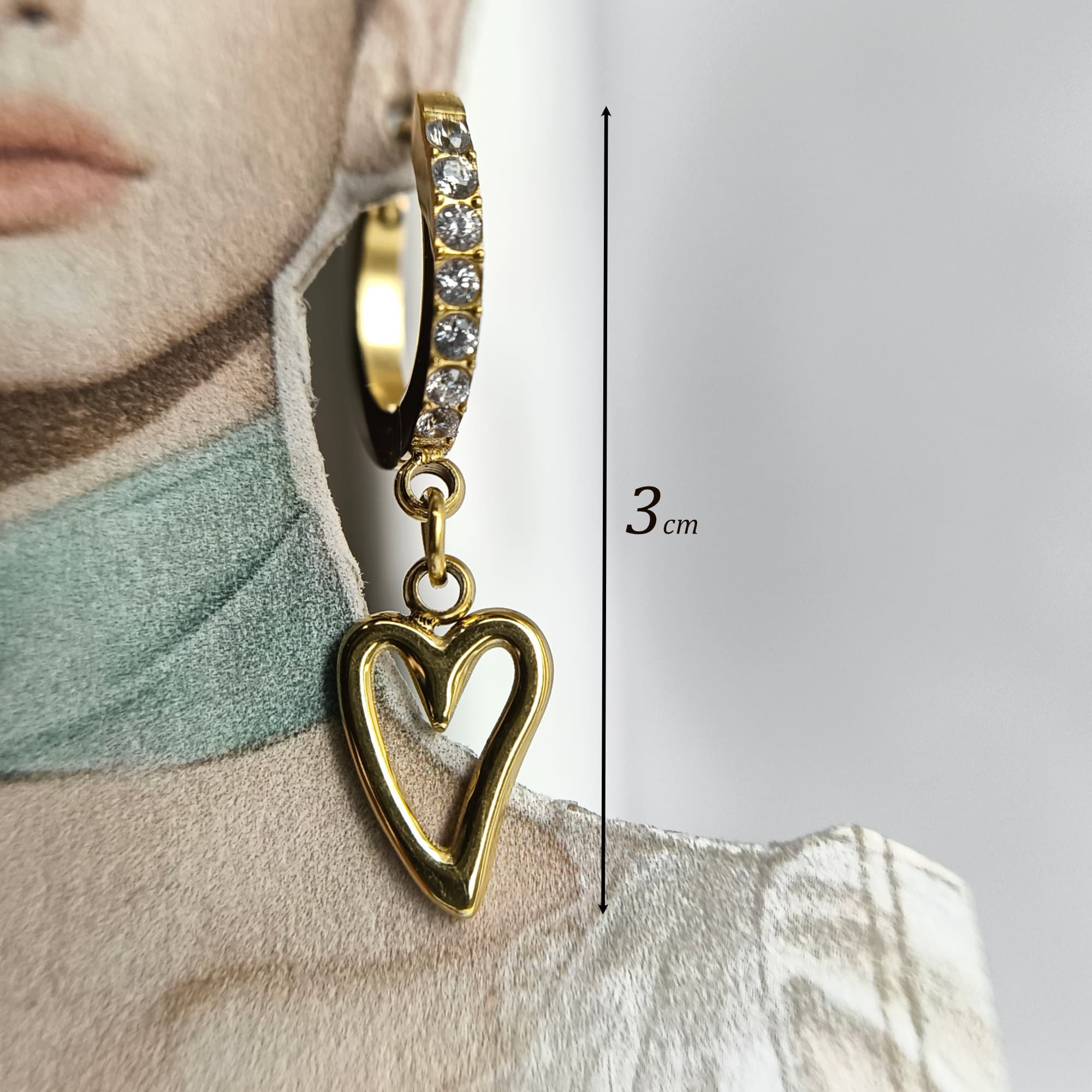 Anti Tarnish Gold Plated Mismatch Earrings for Women Hoop Dangle Trendy Earrings