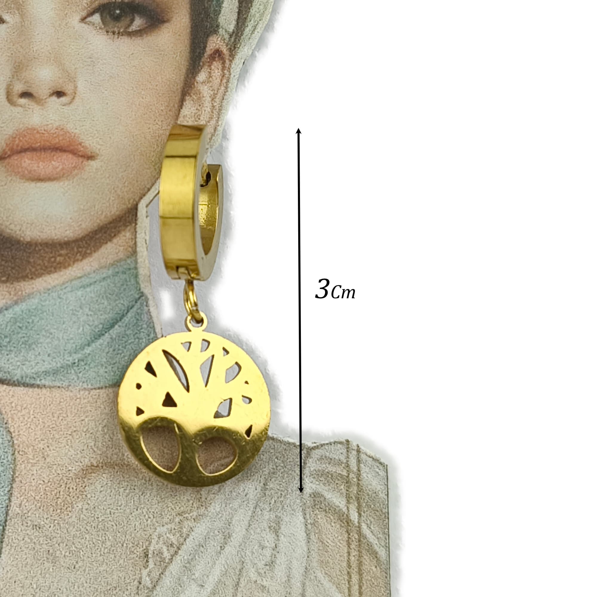 Anti-Tarnish Gold Plated Mismatch Clover Asymmetry Earrings