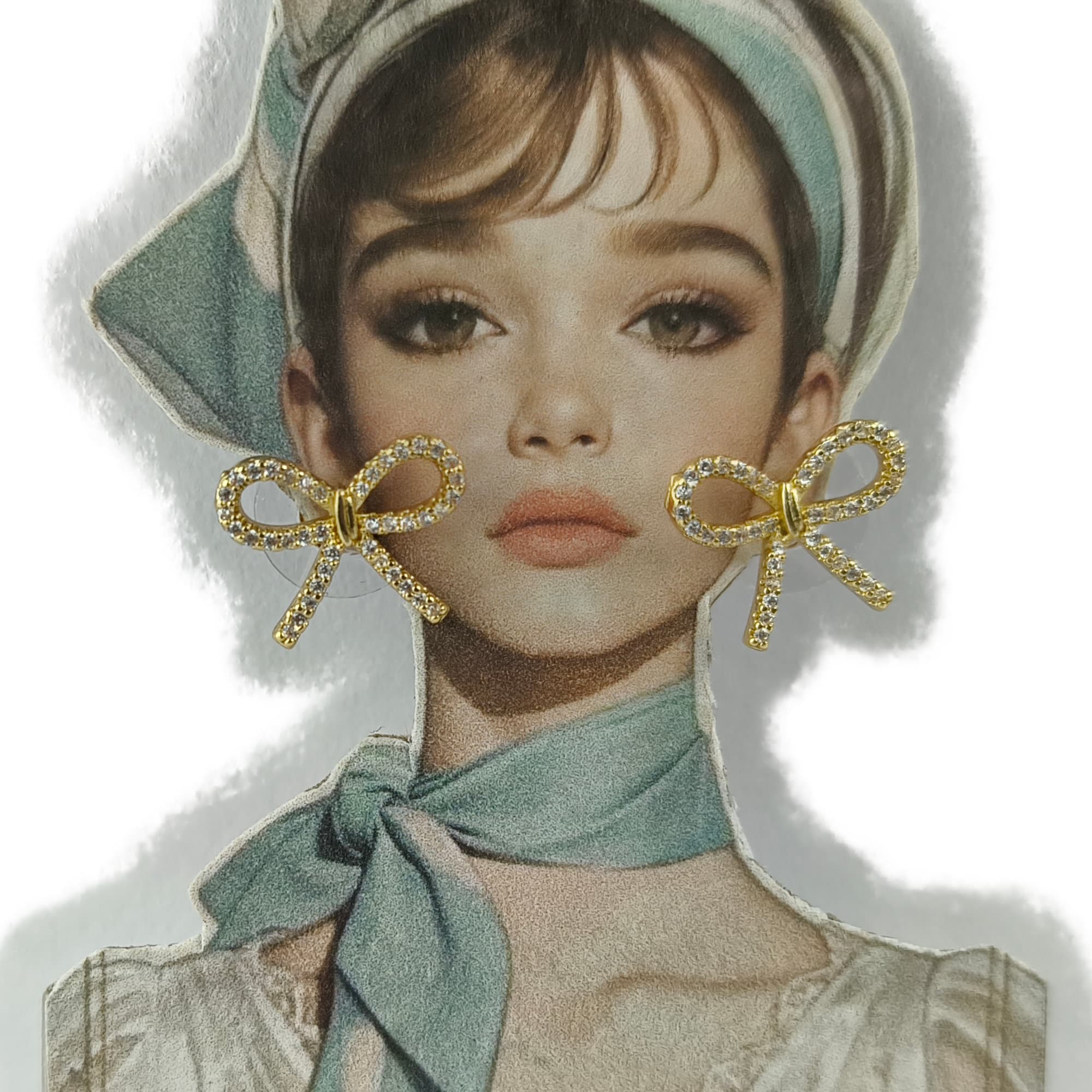 Gold Plated Water Proof Bow earring