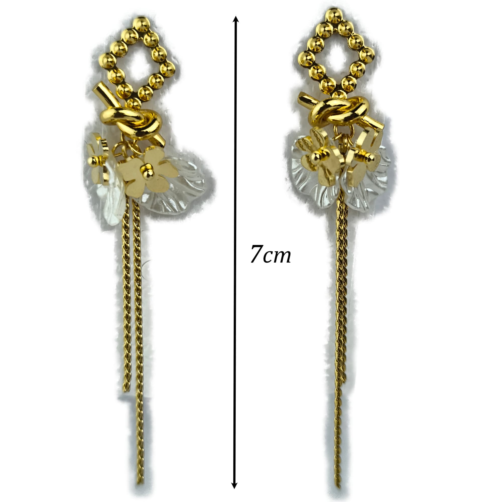 Gold Plated Waterproof Long Dangle Earrings