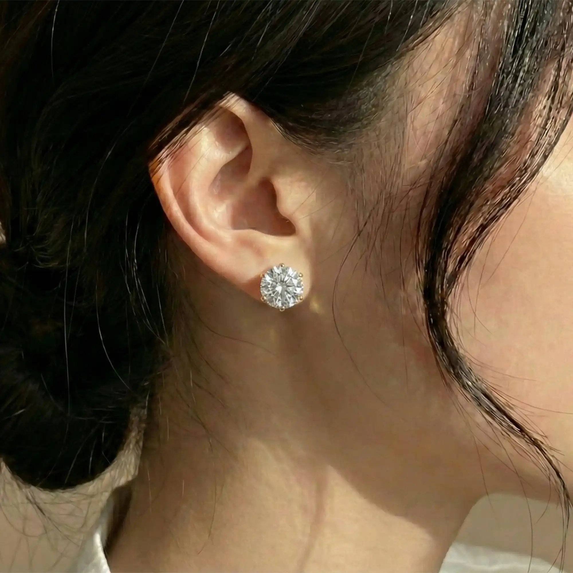 Gold Plated Green Stone Drop & Crystal Butterfly Stud Earrings Combo Set for Women third earring