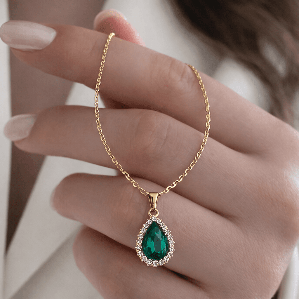Emerald Pendant Necklace