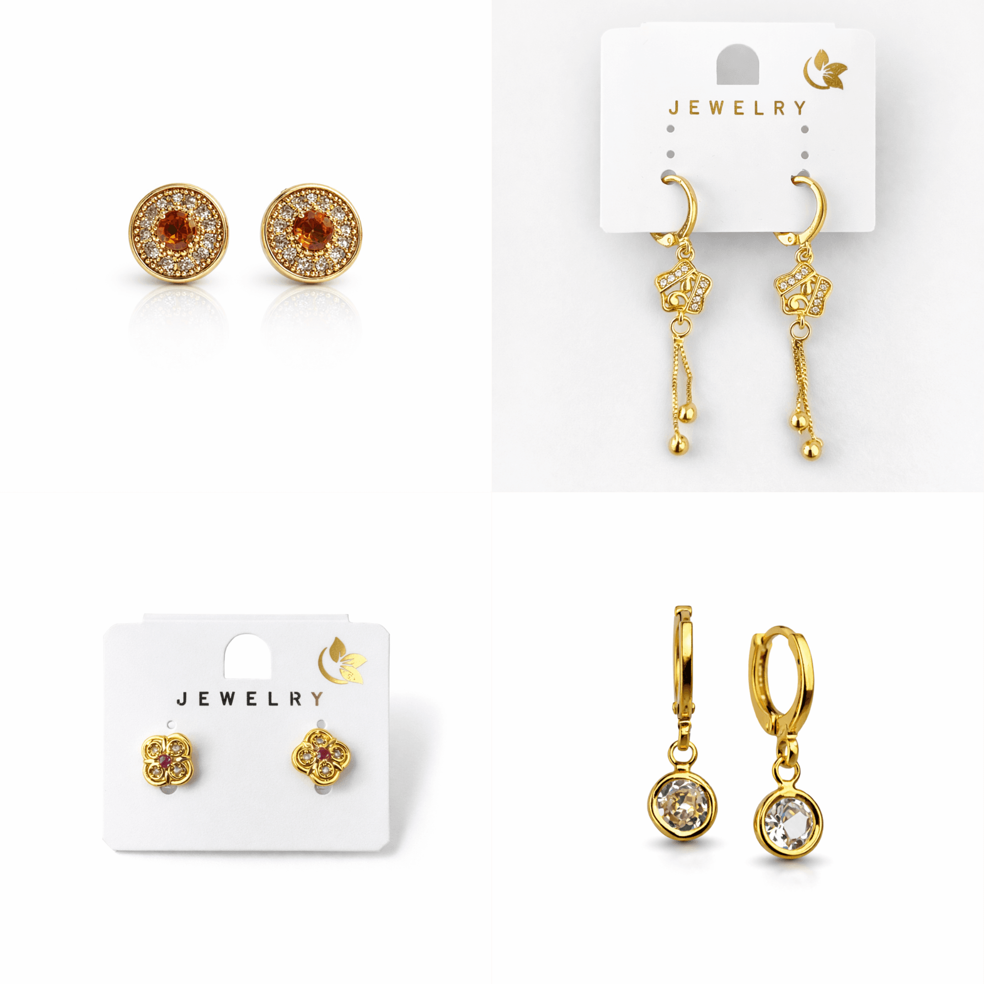 Daily & Party Wear Artificial Earrings Combo for Women (4 Pairs)