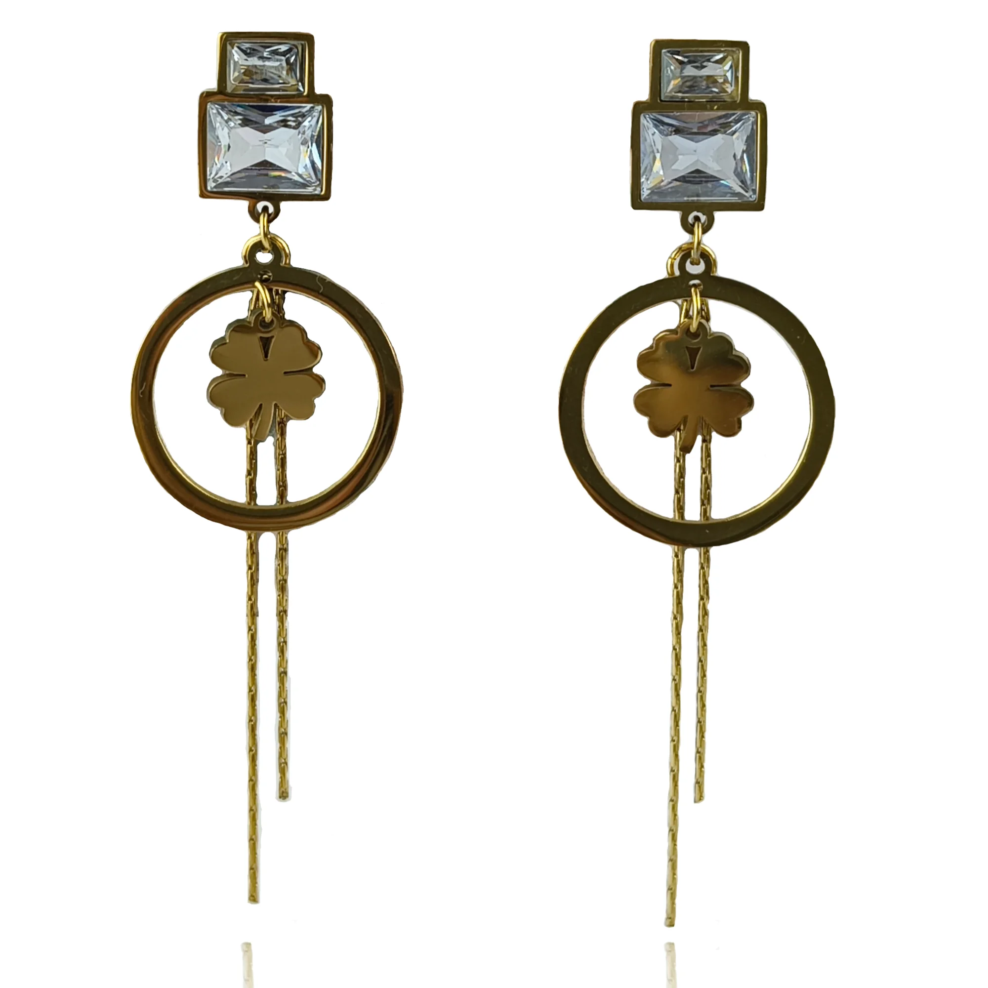 Gold Plated Waterproof Hoop dangle Earring